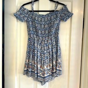 Blue/Multi Floral Romper - XS/Small